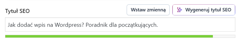 Tytuł SEO we wtyczce Yoast SEO