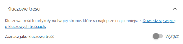 Kluczowe treści w Yoast SEO - cornerstone content